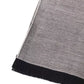 Chic Gray Fringed Logo Scarf