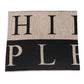 Beige Logo Scarf with Fringed Hems
