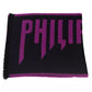 Elegant Purple Wool-Blend Scarf