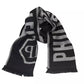 Elegant Gray Fringed Wool Blend Scarf