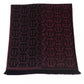 Elegant Burgundy Monogram Fringe Scarf