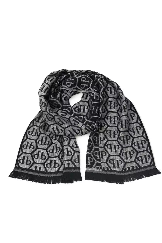 Elegant Monogram Fringed Scarf