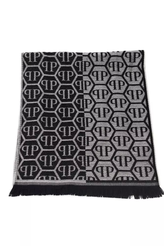 Elegant Monogram Fringed Scarf