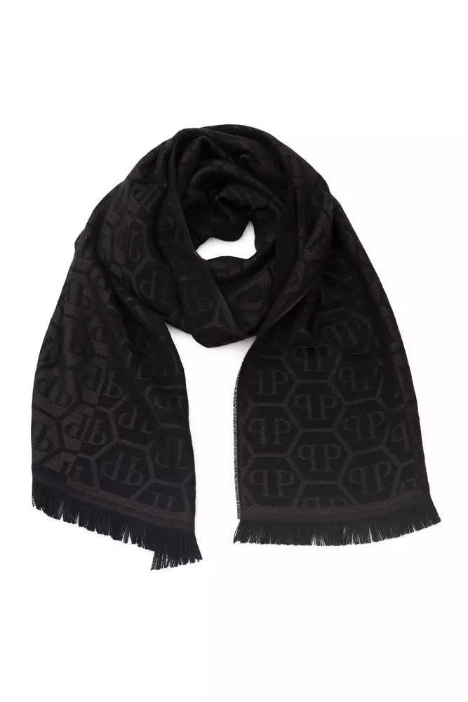 Chic Monogram Fringed Scarf