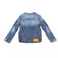 Chic Denim Round Neck Jacket