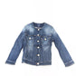 Chic Denim Round Neck Jacket