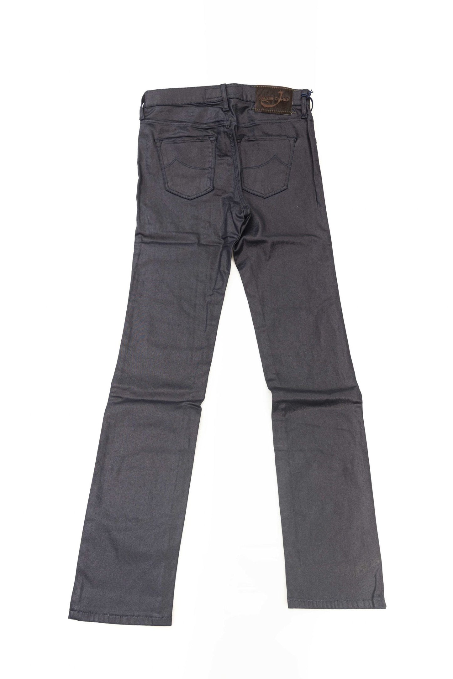 Chic Gray Slim-Fit Pony Logo Jeans