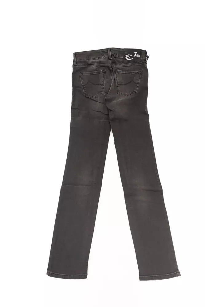 Sleek Black Slim-Fit Designer Jeans