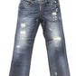 Elegant Straight Leg Jeans with Chic Rips