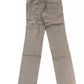 Chic Vintage-Inspired Gray 5-Pocket Jeans