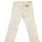 Elegant White Straight Leg Jeans with Chic Detailing