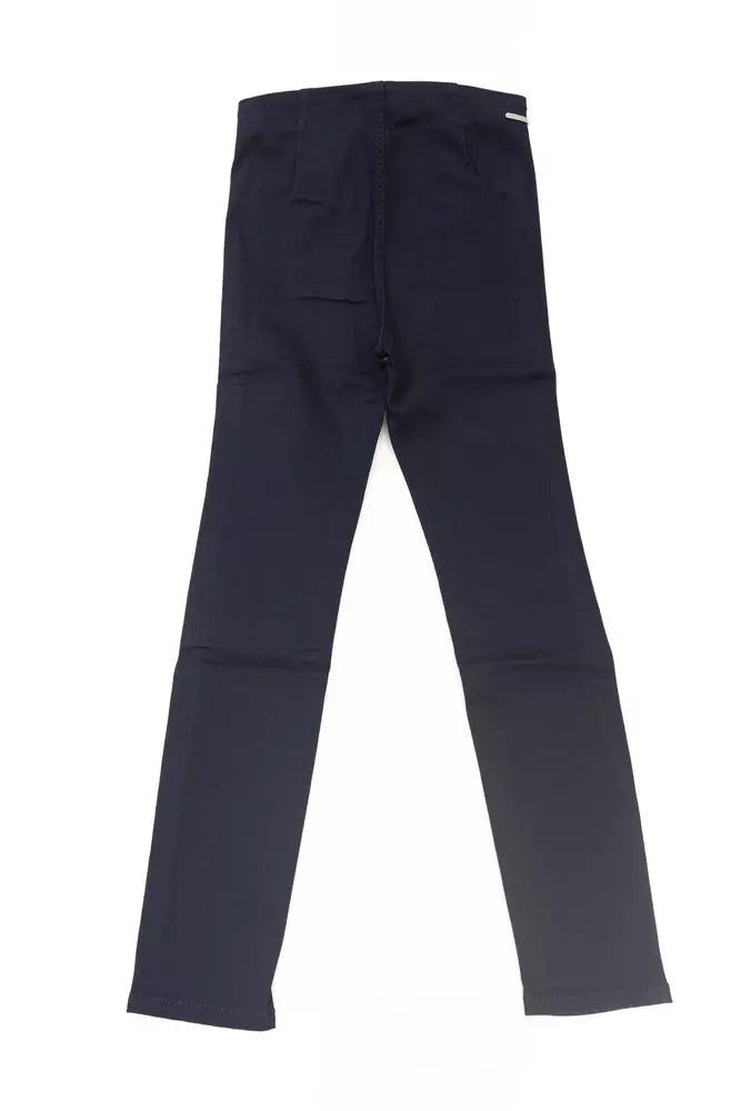 Elegant Side-Zip Jeggings in Chic Blue