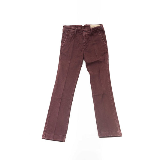 Elegant Burgundy Chino Model Trousers