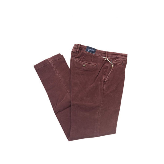 Elegant Burgundy Chino Model Trousers