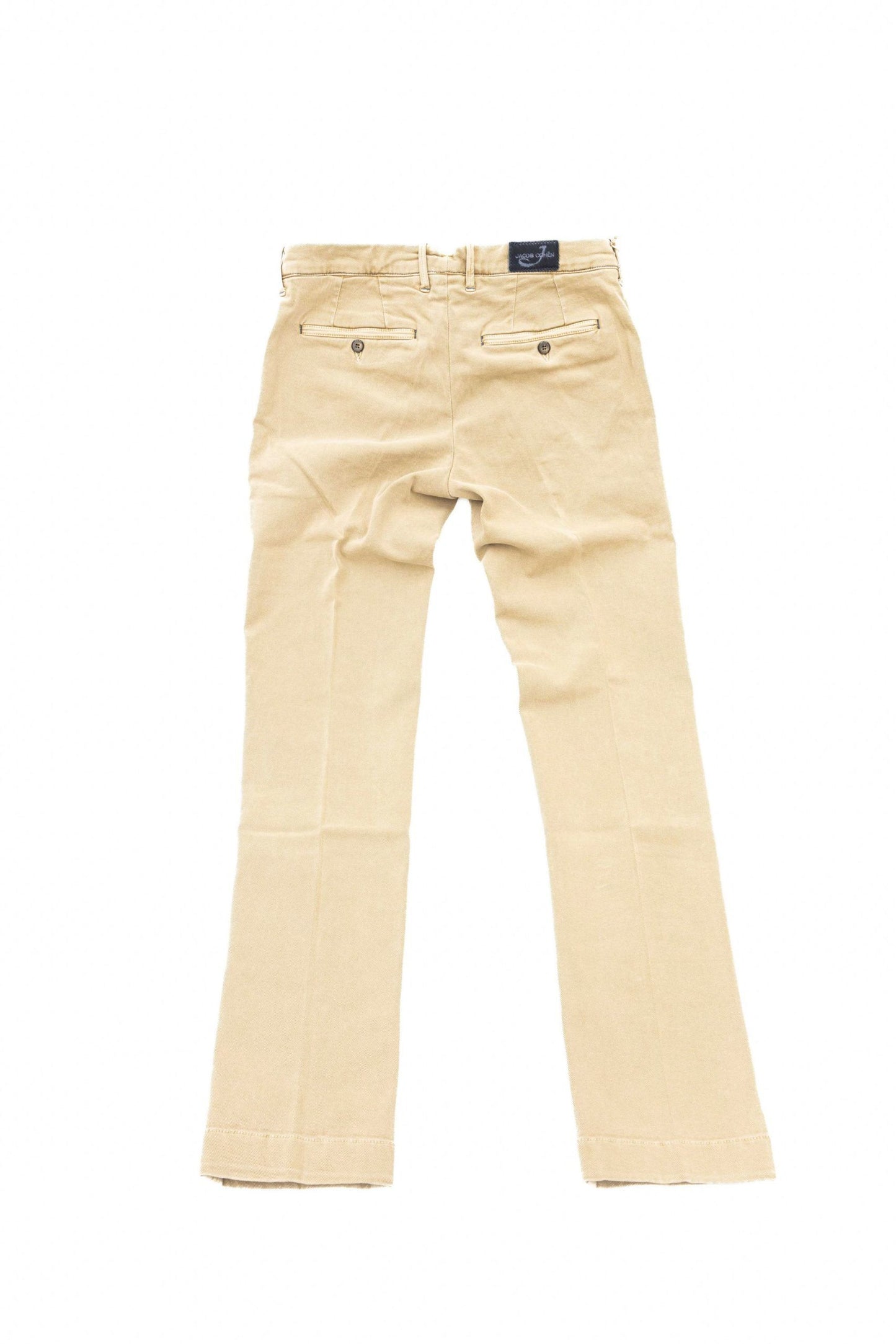 Elegant Beige Chino Trousers with Logo Details