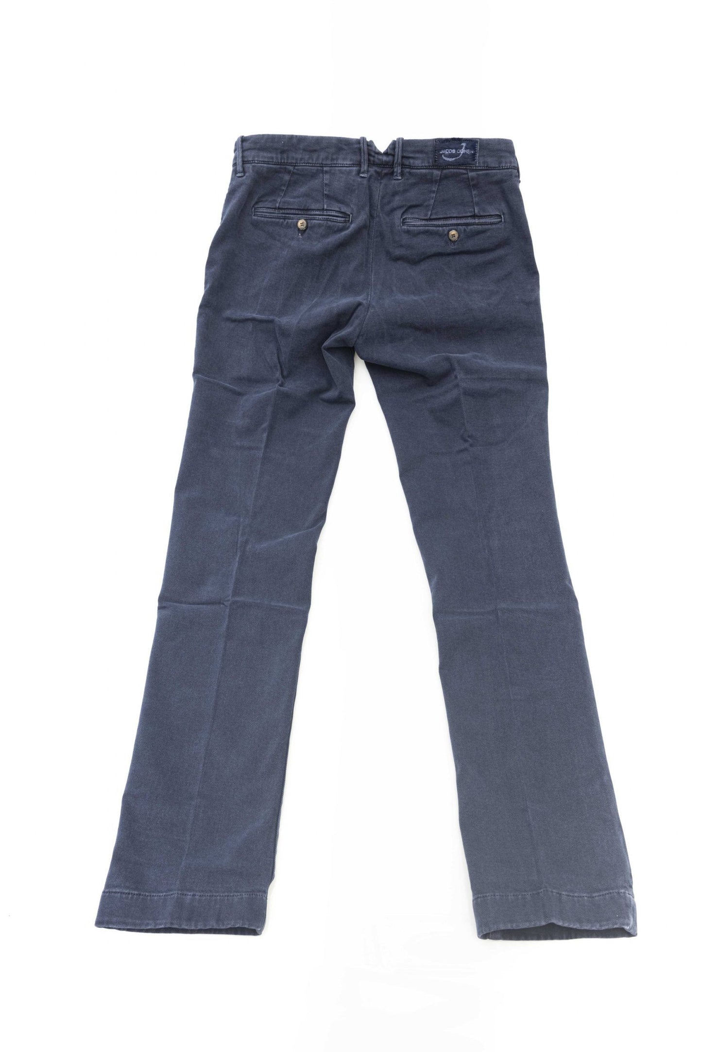 Exquisite Blue Chino Trousers with Embroidered Logo