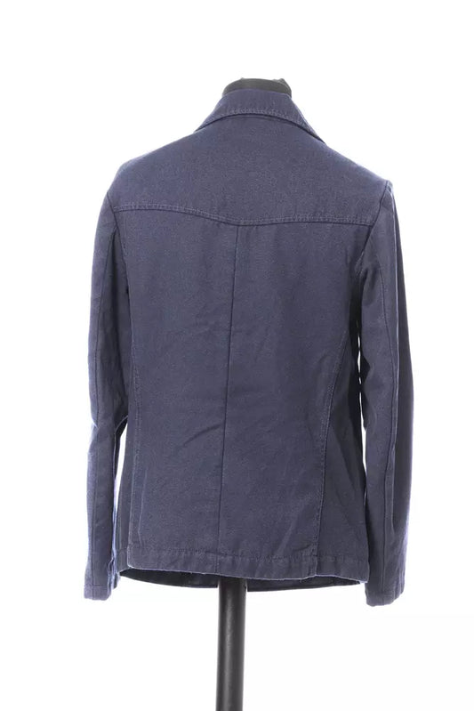 Elegant Wool Fabric Jacket in Classic Blue