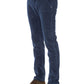 Elegant Blue Regular Fit Cotton Jeans