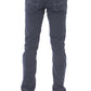 Elegant Gray Cotton Stretch Jeans