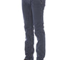 Elegant Gray Cotton Stretch Jeans
