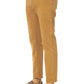 Beige Regular Fit Logo Jeans