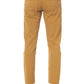 Beige Regular Fit Logo Jeans