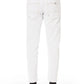 Elegant White Stretch Denim Jeans