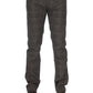 Chic Gray Pony Skin Label Denim