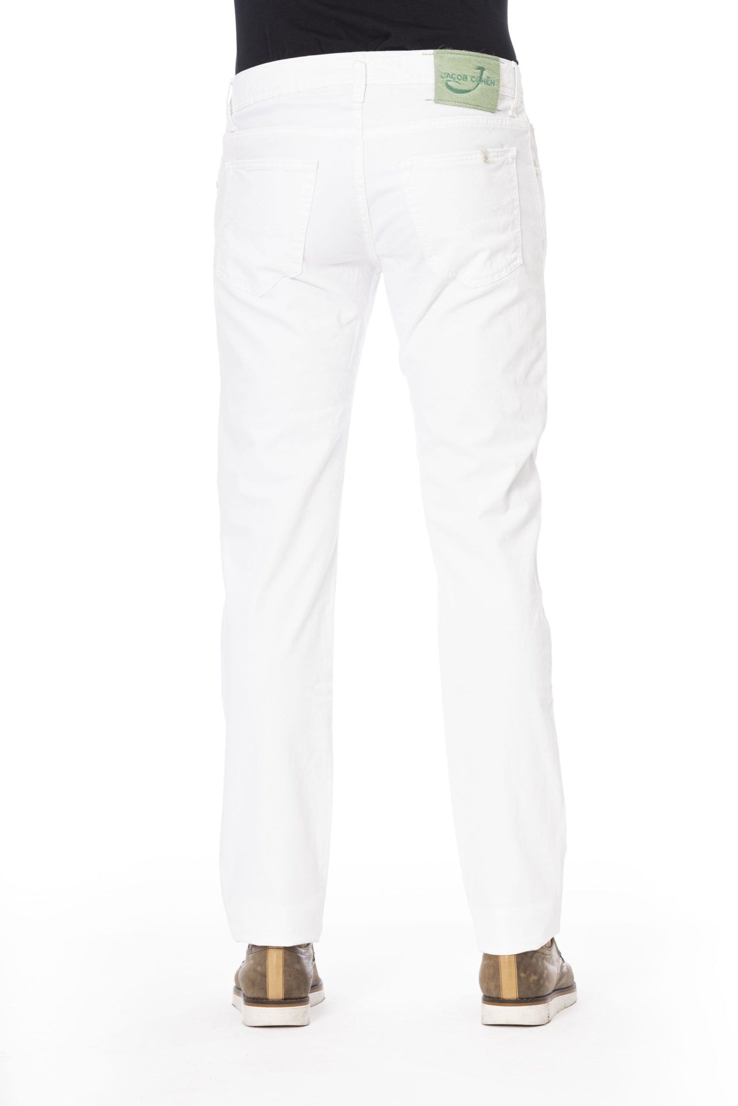 Chic White Pony Skin Label Jeans