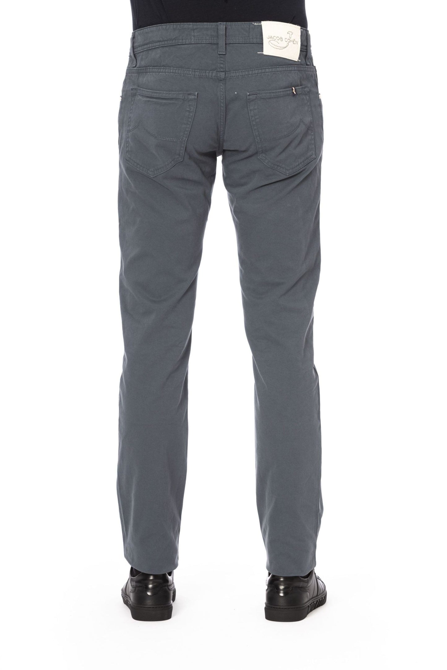 Exquisite Gray Italian Denim Delight