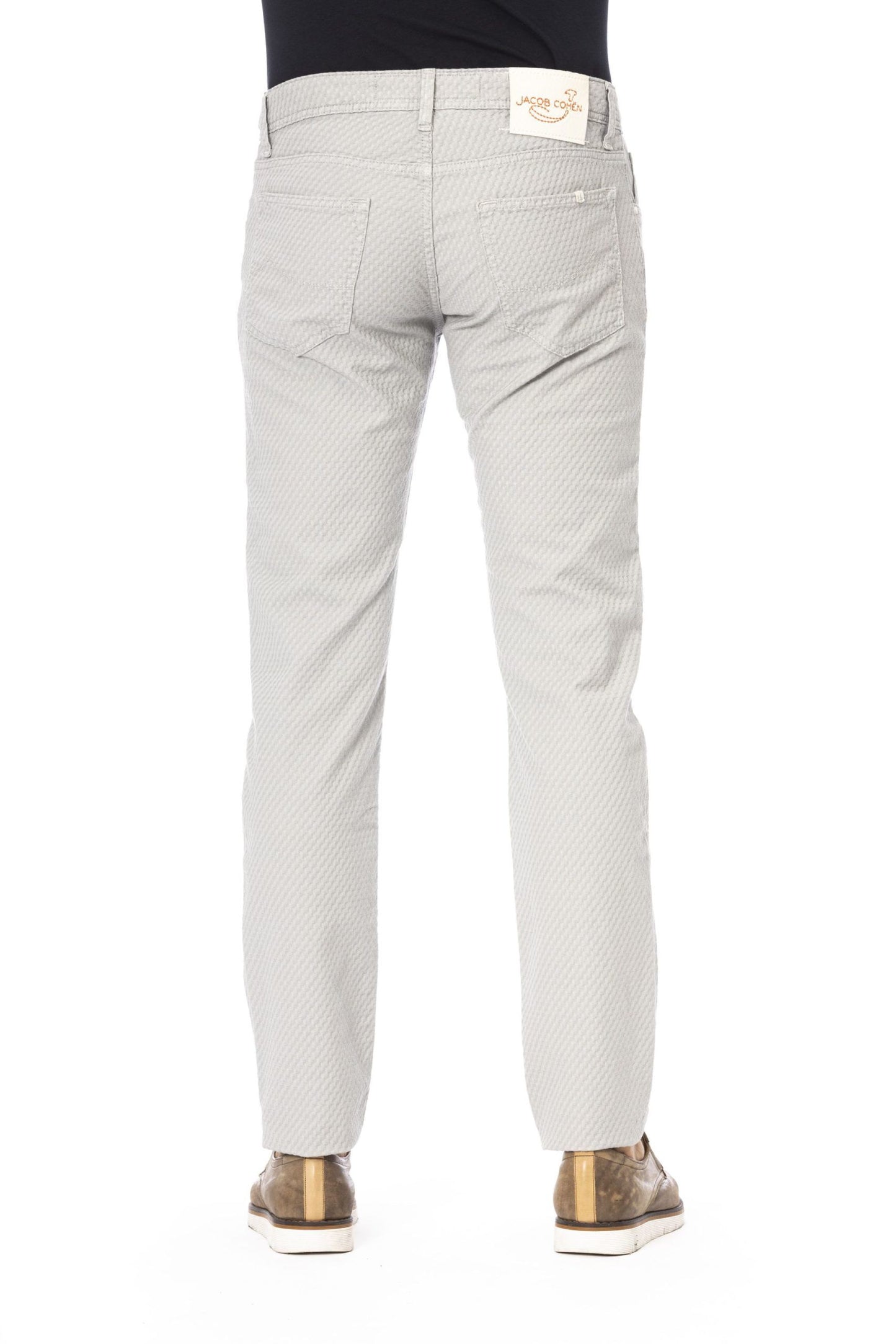 Elegant Gray 5-Pocket Designer Jeans