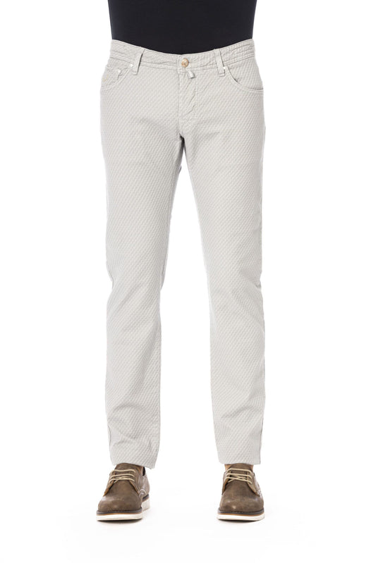 Elegant Gray 5-Pocket Designer Jeans