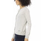 Chic Gray Wool-Blend Monogrammed Sweater