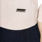 Chic Pink Crew Neck Wool-Blend Sweater