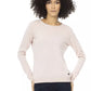 Chic Pink Crew Neck Wool-Blend Sweater