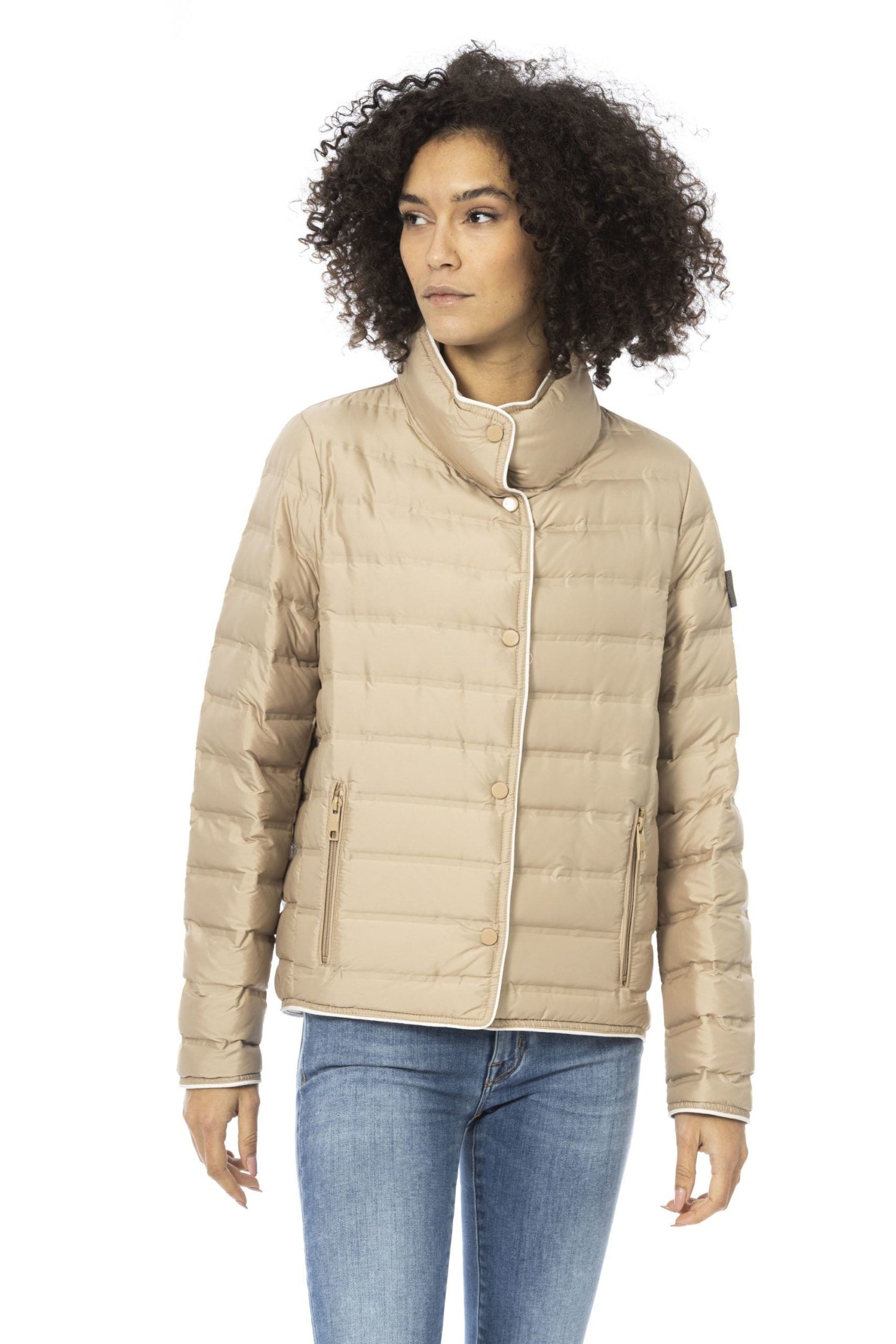 Chic Beige Short Down Jacket For Style & Warmth