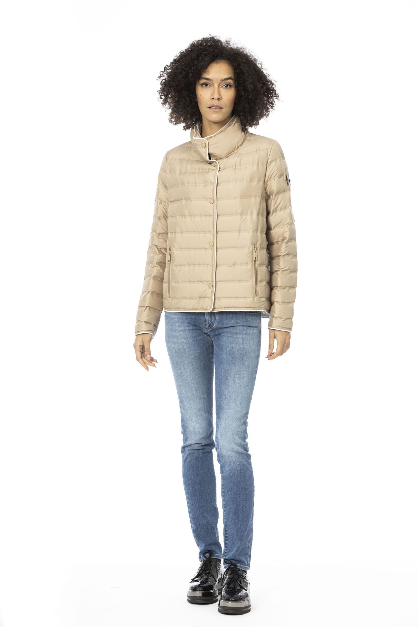 Chic Beige Short Down Jacket For Style & Warmth