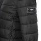 Chic Black Long Down Jacket with Adjustable Hood