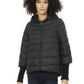 Chic Black Long Down Jacket with Adjustable Hood