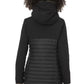 Sleek Hooded Down Jacket in Black