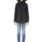 Sleek Hooded Down Jacket in Black