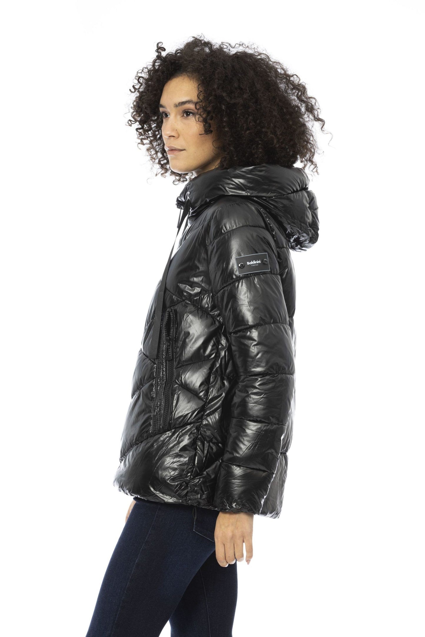 Chic Black Short Down Jacket - Winter Elegance