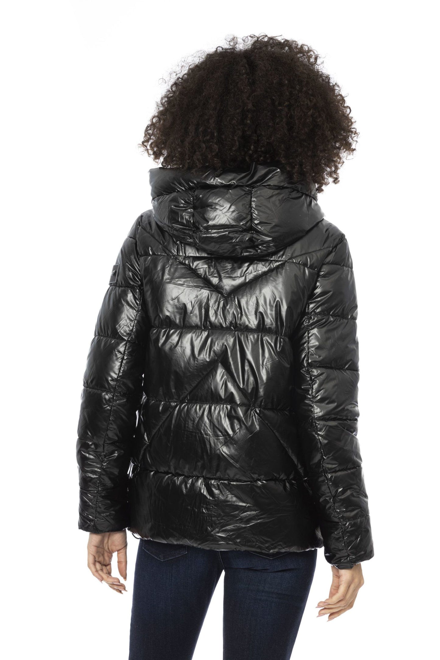 Chic Black Short Down Jacket - Winter Elegance