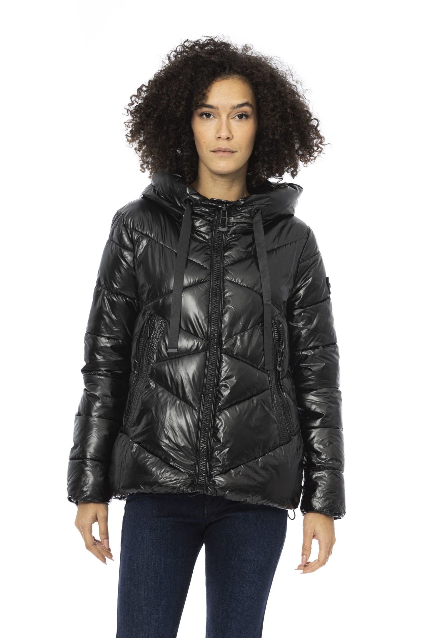 Chic Black Short Down Jacket - Winter Elegance