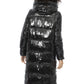 Chic Black Long Down Jacket with Monogram