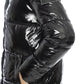 Chic Black Long Down Jacket with Monogram