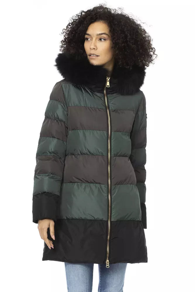 Trendy Multicolor Long Down Jacket