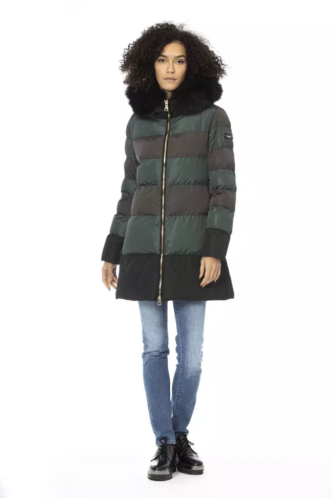 Trendy Multicolor Long Down Jacket