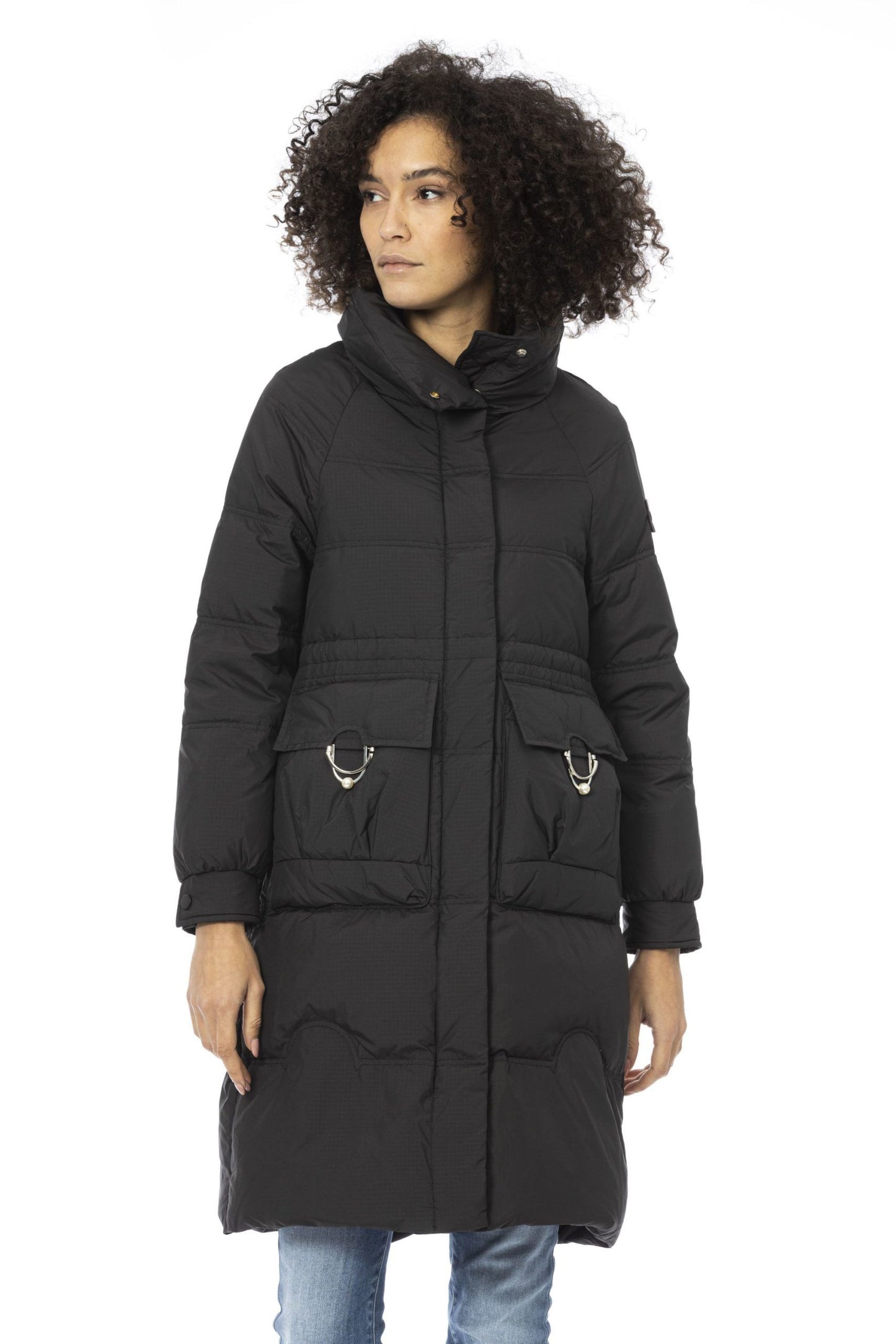 Elegant Long Down Jacket with Hood