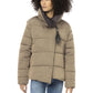 Beige Chic Oblique Buttoned Down Jacket